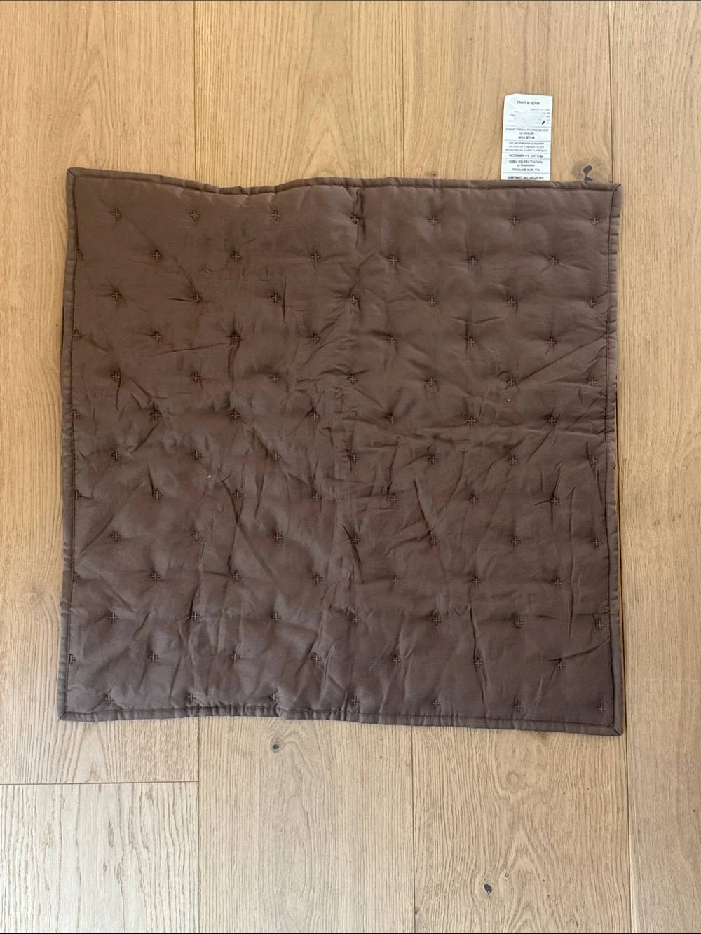 EUC Quince Bamboo Dream Quilted Euro Sham – Neutral Earth/Brown/Taupe Tone